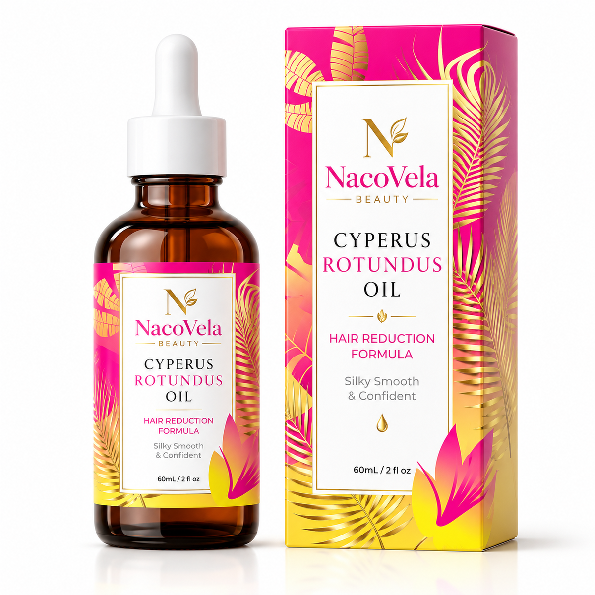 NacoVela™ Cyperus Rotundus Hair Reduction Oil — Post-Shave Smoothing Treatment