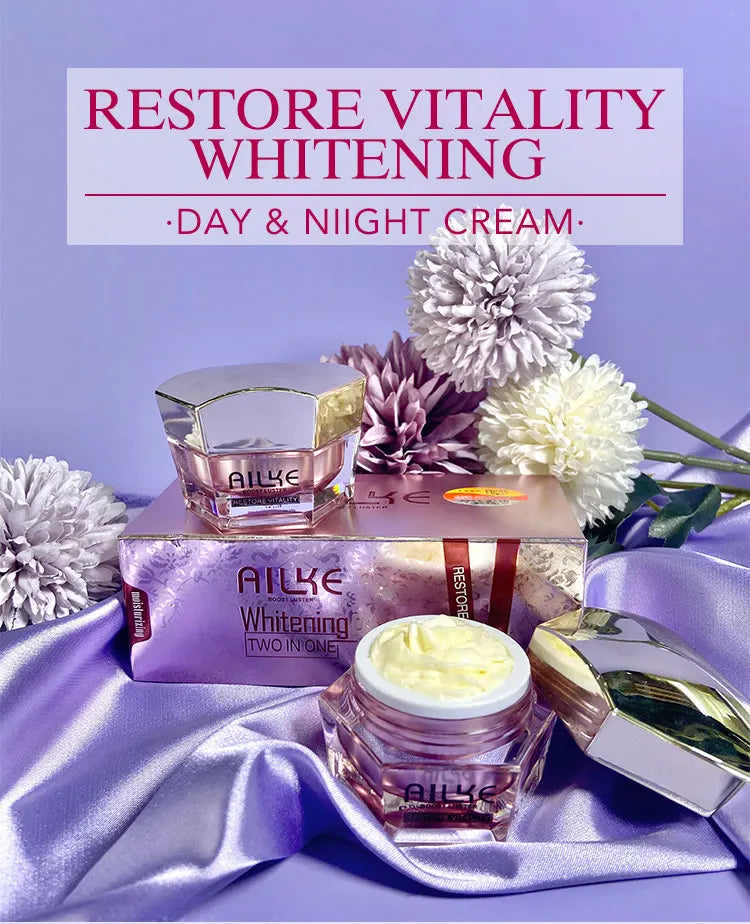 AILKE Lightening Face Care Set For All Skin Types, Whitening, Reduce Freckles, Melanin, Black Spots, Wrinkles, Even Skin Tone