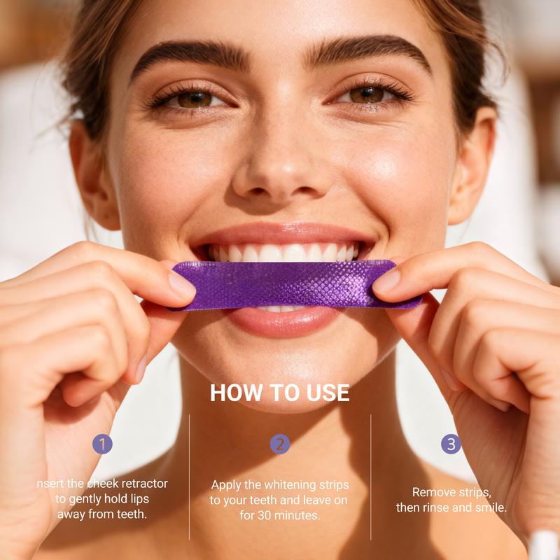 NacoVela Purple Teeth Whitening Strips (Gen 2) | Enamel-Safe