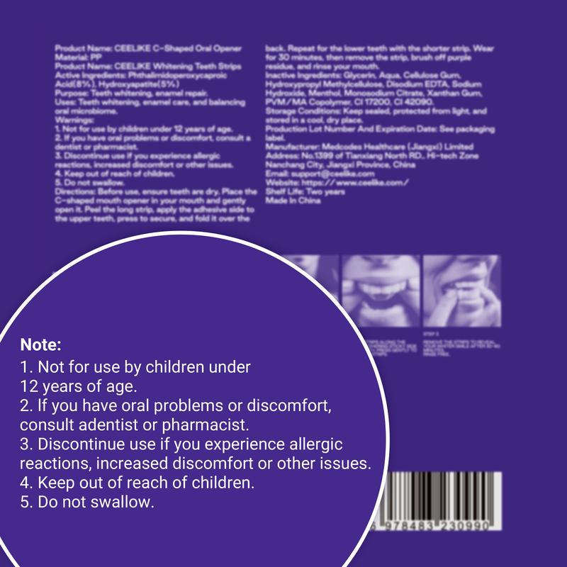 NacoVela Purple Teeth Whitening Strips (Gen 2) | Enamel-Safe