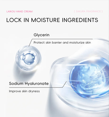 7pcs Collagen Sakura Hand Cream Skin Soften Nourish Care Deep Cracked Repair Beauty Products Girl Moisturizing Hand Skin