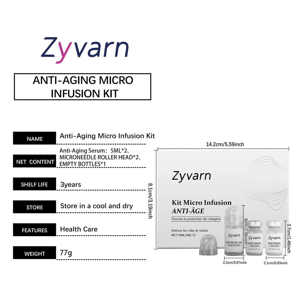 0.25mm Microneedle Skin Care Kit Day cream Night cream Seasonal Transition Repair Moisturizing Without Greasiness Anti-Dryness