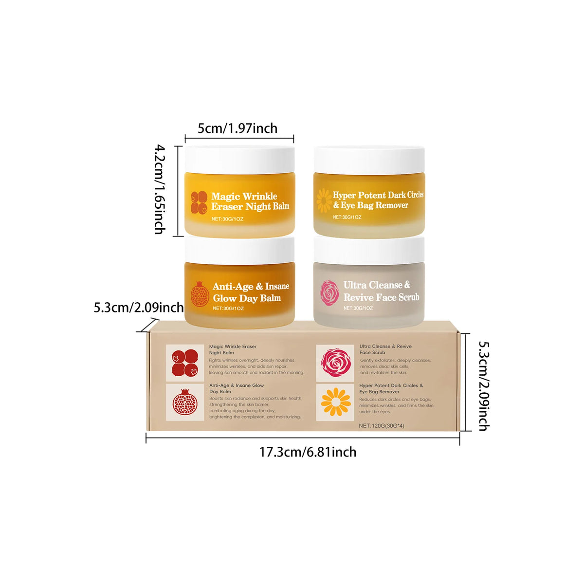 Multi-Functional Day and Night Set, Moisturizing and Hydrating, Skin Barrier Care, Suitable for Facial and Eye Area Day and Nigh