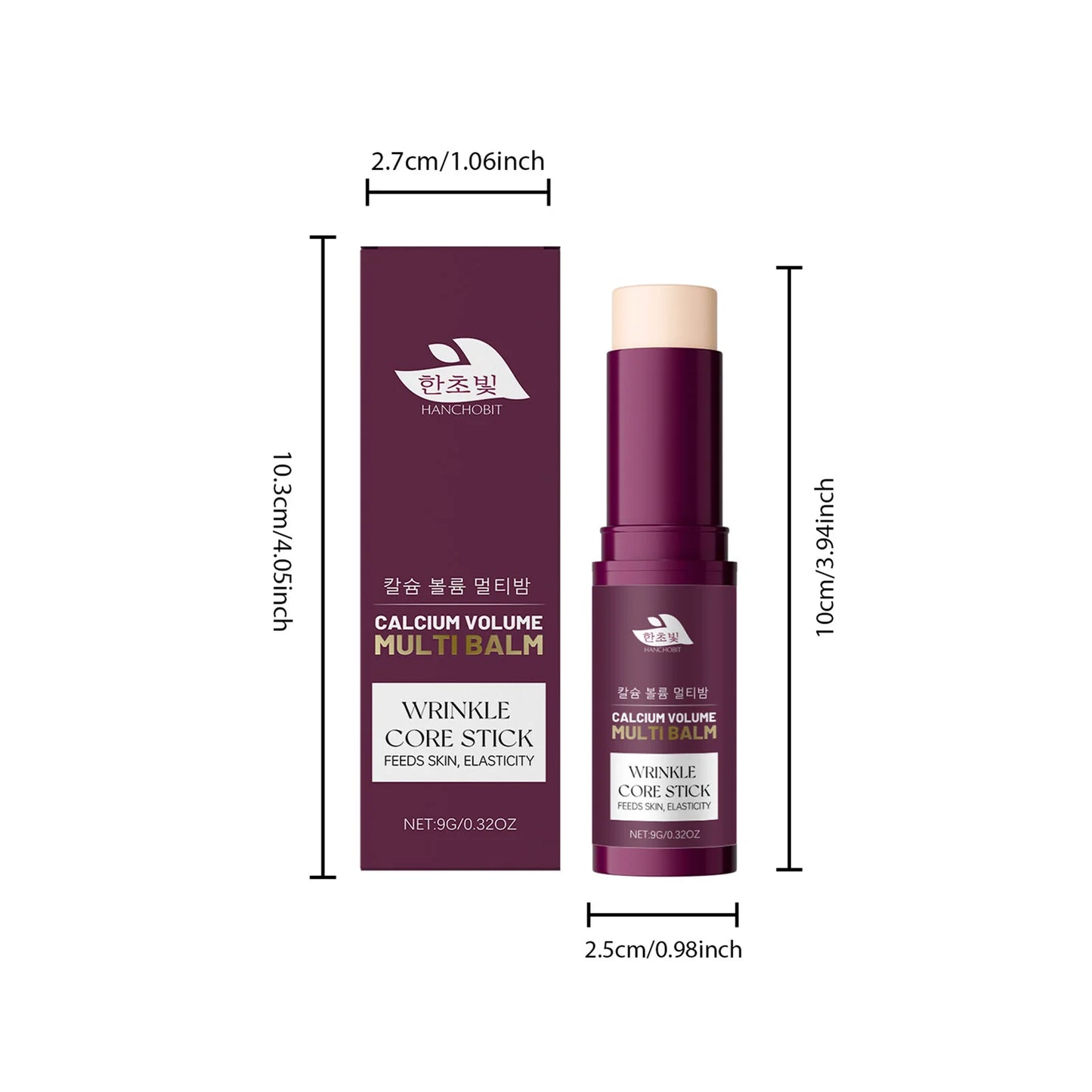 Cemenrete Calcium Multi Balm Hydrating Face And Body Moisturizer Stick For Dry Skin Deeply Hydrates Anti-Aging Daily Skincare