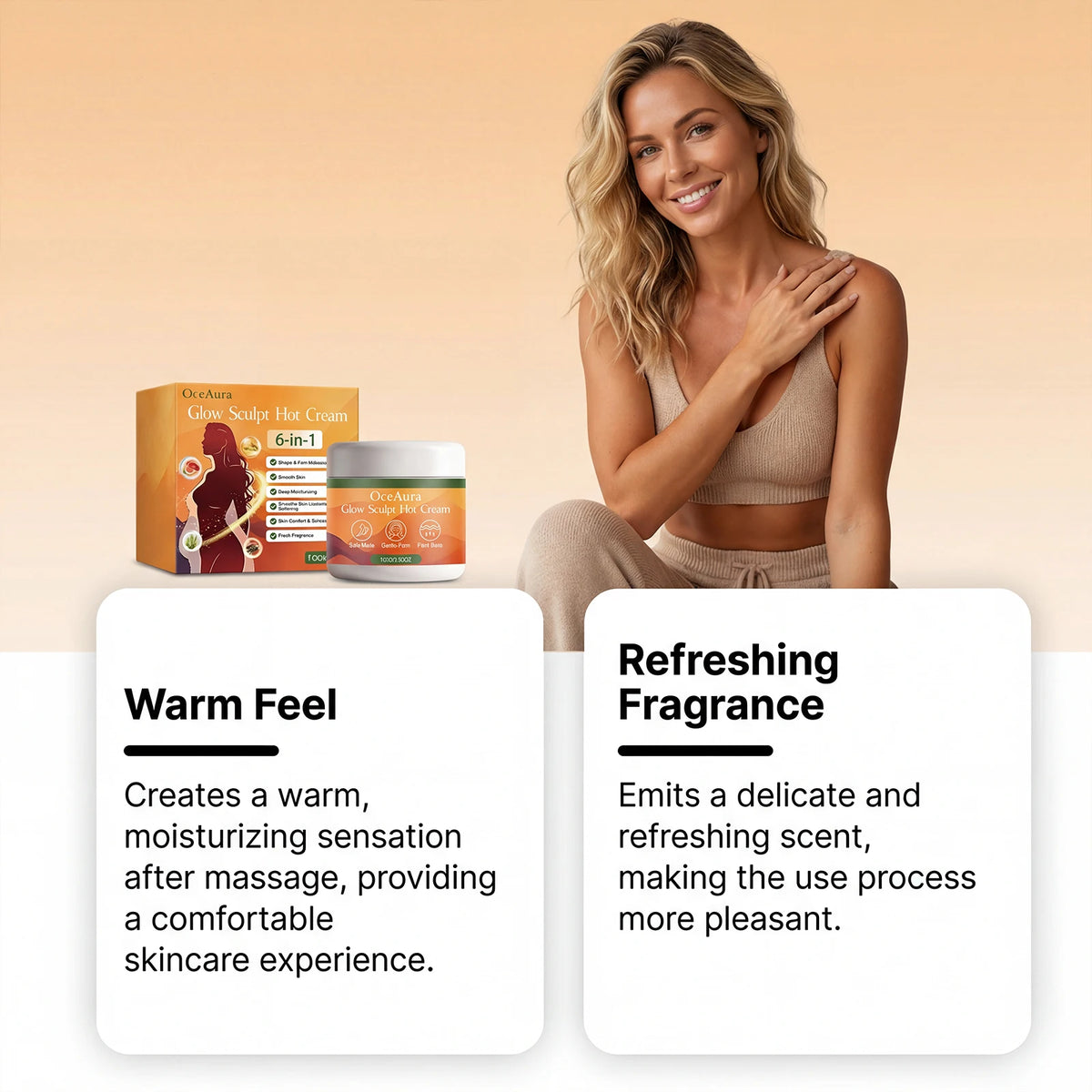 Body care gel, gently moisturizes body skin, showcases body contours, delicate skin texture gel