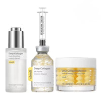 Silk Collagen Peptide Ampoule Serum Korean Care Set Deep Collagen Moisturizer Serum Retinol Power Capsule Cream Women Face Care