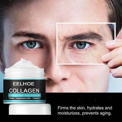 Collagen Creams For Men Smooth Wrinkle Younger Face Cream Firming Moisturizing Hyaluronic Acid Whitening Cream Facial Skin Care