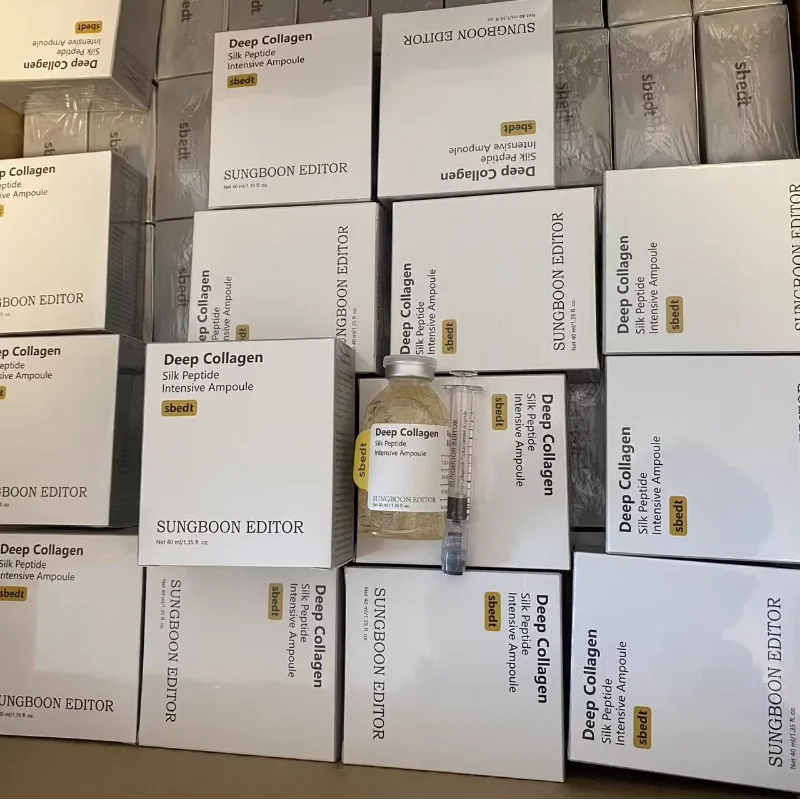 Silk Collagen Peptide Ampoule Serum Korean Care Set Deep Collagen Moisturizer Serum Retinol Power Capsule Cream Women Face Care