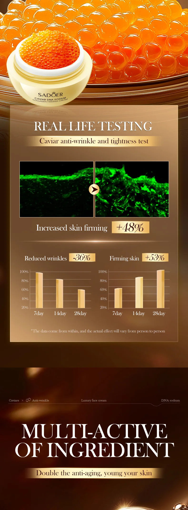 Anti-Wrinkle Face Cream Collagen Pearl Firming Lift Fade.