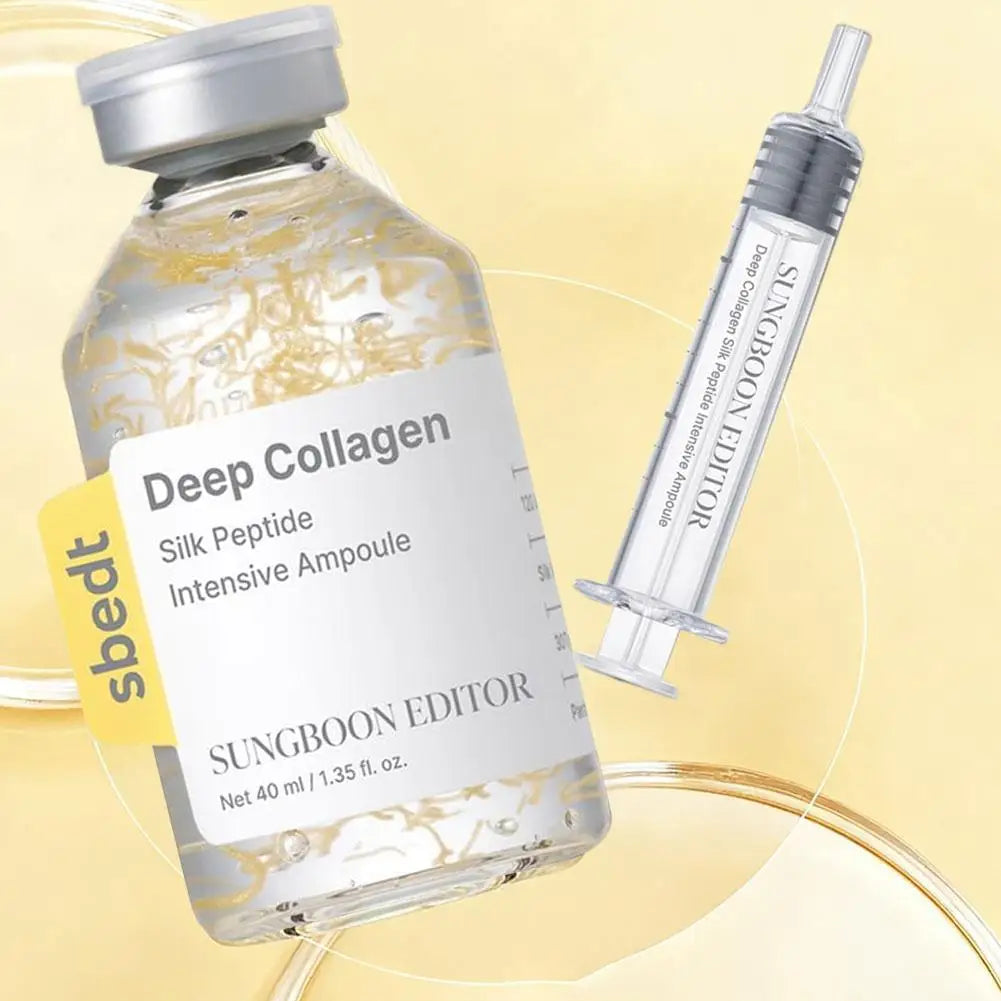 40ml Korean Silk Collagen Essence Serum Deep Peptide Intensive Revitalizing Face Cream.