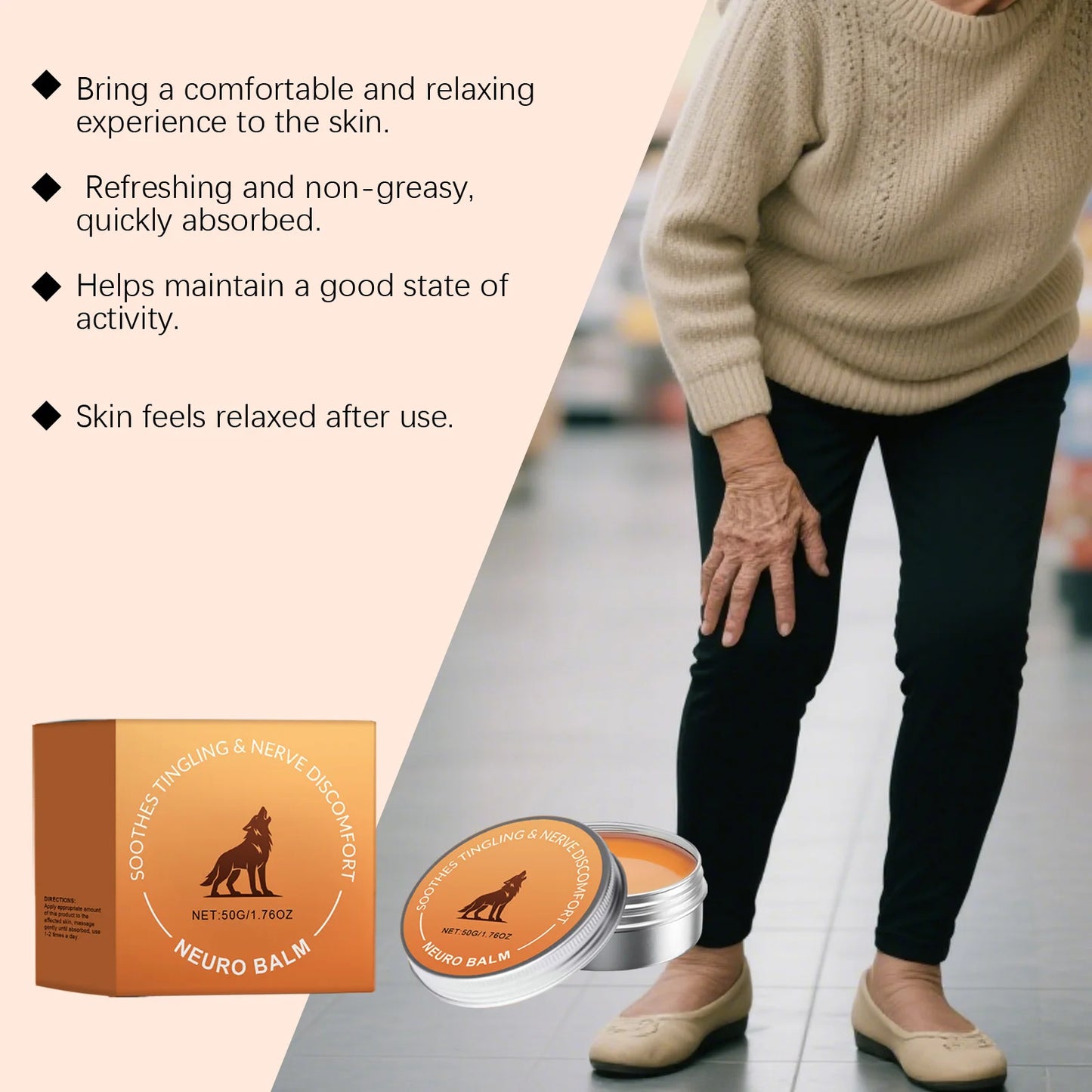 Body care cream, gentle formula, care for the skin, comfortable joints, daily external application, absorption massage cream