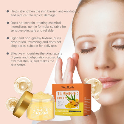 Turmeric Moisturizing Cream Brightens Skin Color Hydrating Nourishing and Moisturizing Skin Daily Gentle Care