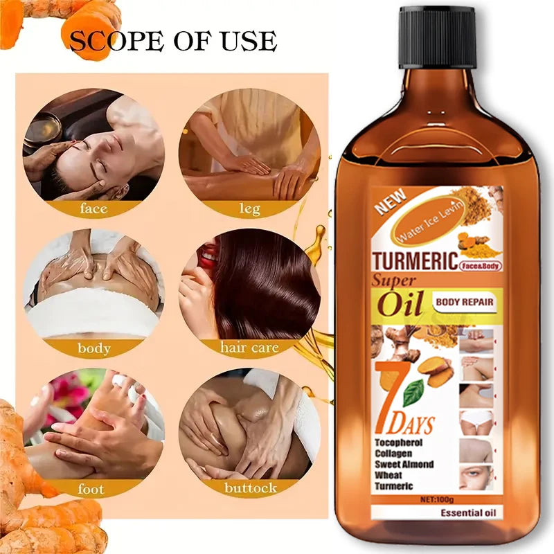Turmeric Skincare Essential Oil, with Moisturizing and Brightening Effects, Is Gentle.