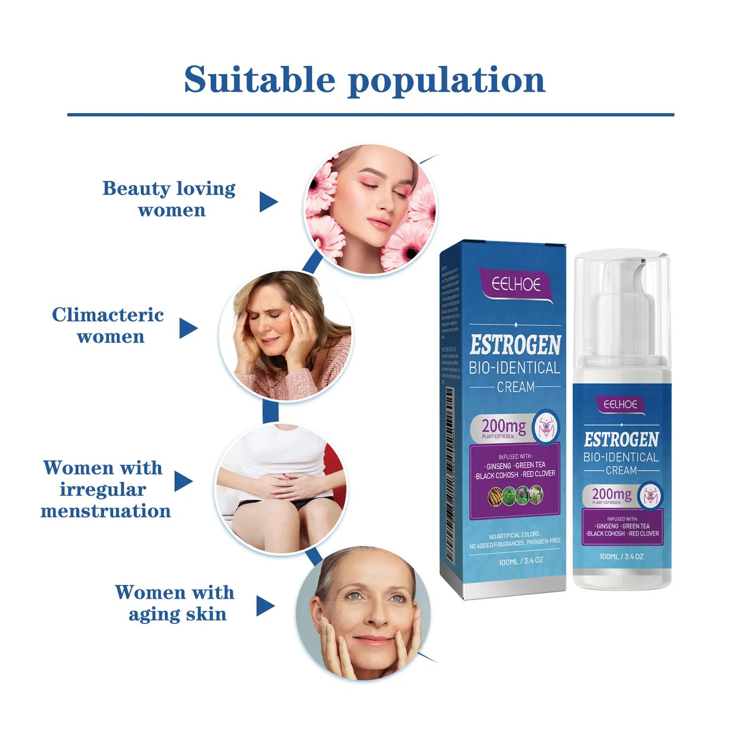 100ML Natural Herbal Body Cream Mild Moisturizing Soothing Skin Care Refreshing Daily Body Lotion For Women Skin Nourishing Care