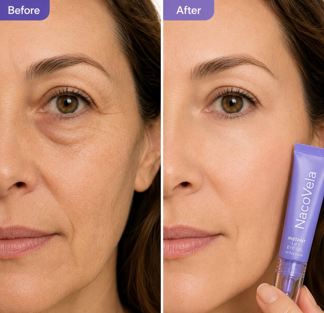 NacoVela InstaLift Eye Gel – 5 Minute Under Eye Tightening & Anti-Wrinkle Gel